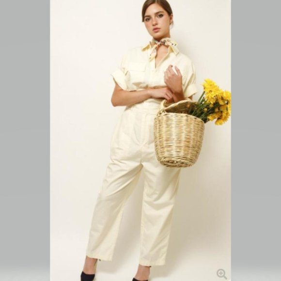 Levis Premium Cotton Lorelei Jumpsuit in Transparent Yellow utilitarian Size XL - Picture 3 of 12